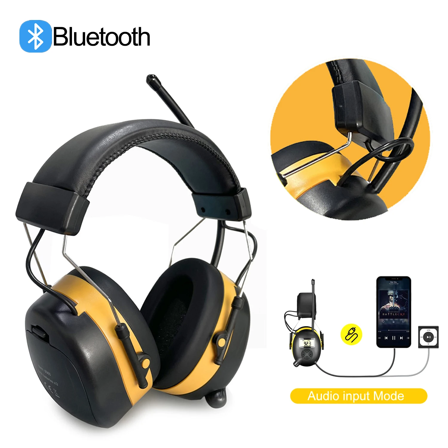For Am/Fm Radio Hearing Protector Noise Reduction Safety Bluetooth EarMuff Cancelling Ear Protection for Shooting 30dB Noise
For Am/Fm Radio Hearing Protector Noise Reduction Safety Bluetooth EarMuff Cancelling Ear Protection for Shooting 30dB Noise