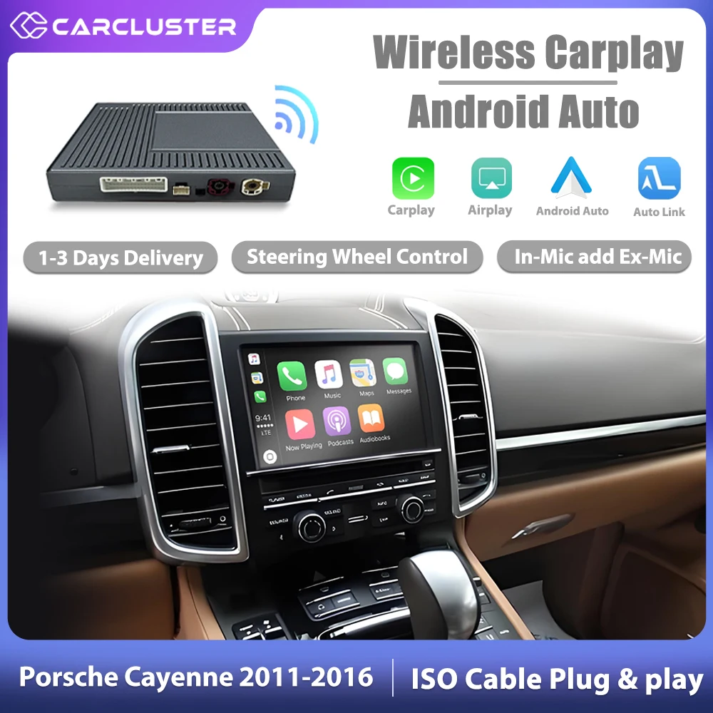 Беспроводной CarPlay PCM 3,0 3,1 4,0 для Porsche Cayenne 2007 8 9 10 11 12 13 14 15 16 Android Mirror Link AirPlay CarPlay функция
Беспроводной CarPlay PCM 3,0 3,1 4,0 для Porsche Cayenne 2007 8 9 10 11 12 13 14 15 16 Android Mirror Link AirPlay CarPlay функция