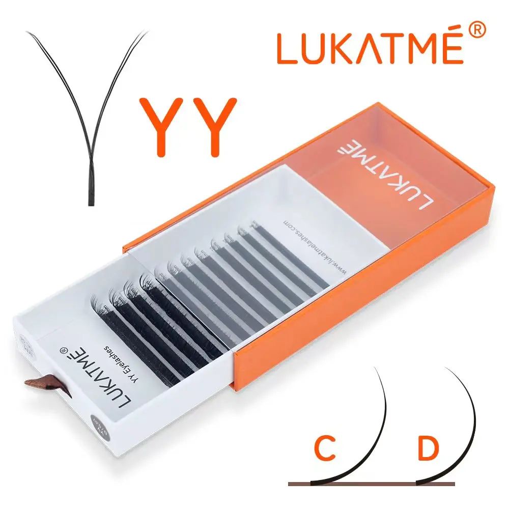 LUKATME YY Eyelash Extensions 12 Rows Matte Black C/D Curl 7-14mm Two Tips Y-Shaped False Eyelash Heavy Makeup Look YY Lashes
LUKATME YY Eyelash Extensions 12 Rows Matte Black C/D Curl 7-14mm Two Tips Y-Shaped False Eyelash Heavy Makeup Look YY Lashes