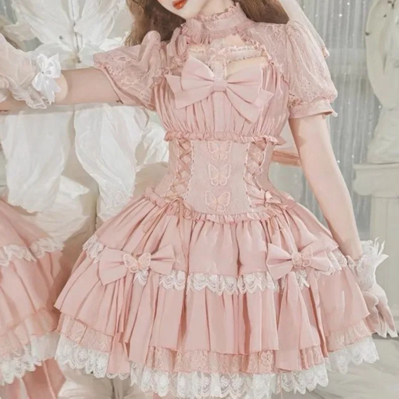Bows Y2K Lolita Dress Pink Plaid Short Sleeve Heart Trim And Ribbon Sweet JK Style Summer Outfit With Matching Accessories Girls
Bows Y2K Lolita Dress Pink Plaid Short Sleeve Heart Trim And Ribbon Sweet JK Style Summer Outfit With Matching Accessories Girls