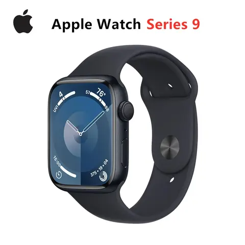 100% original 2023 novo apple watch série 9 45mm gps apple watch s9 caixa de alumínio com pulseira esportiva ios relógio inteligente