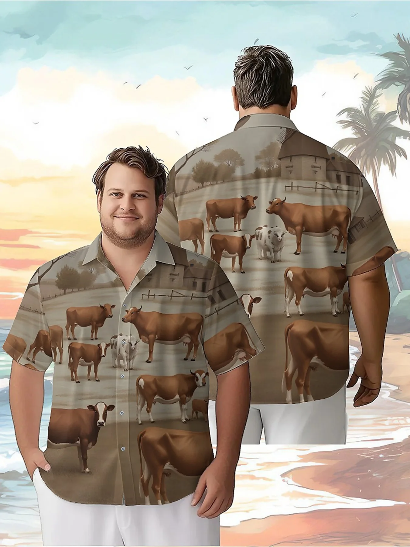 Men's Plus Size Hawaiian Shirts Idyllic Style Cattle Herd Pattern,New Summer Fashion Tops,Hip Hop Streetwear
Men's Plus Size Hawaiian Shirts Idyllic Style Cattle Herd Pattern,New Summer Fashion Tops,Hip Hop Streetwear