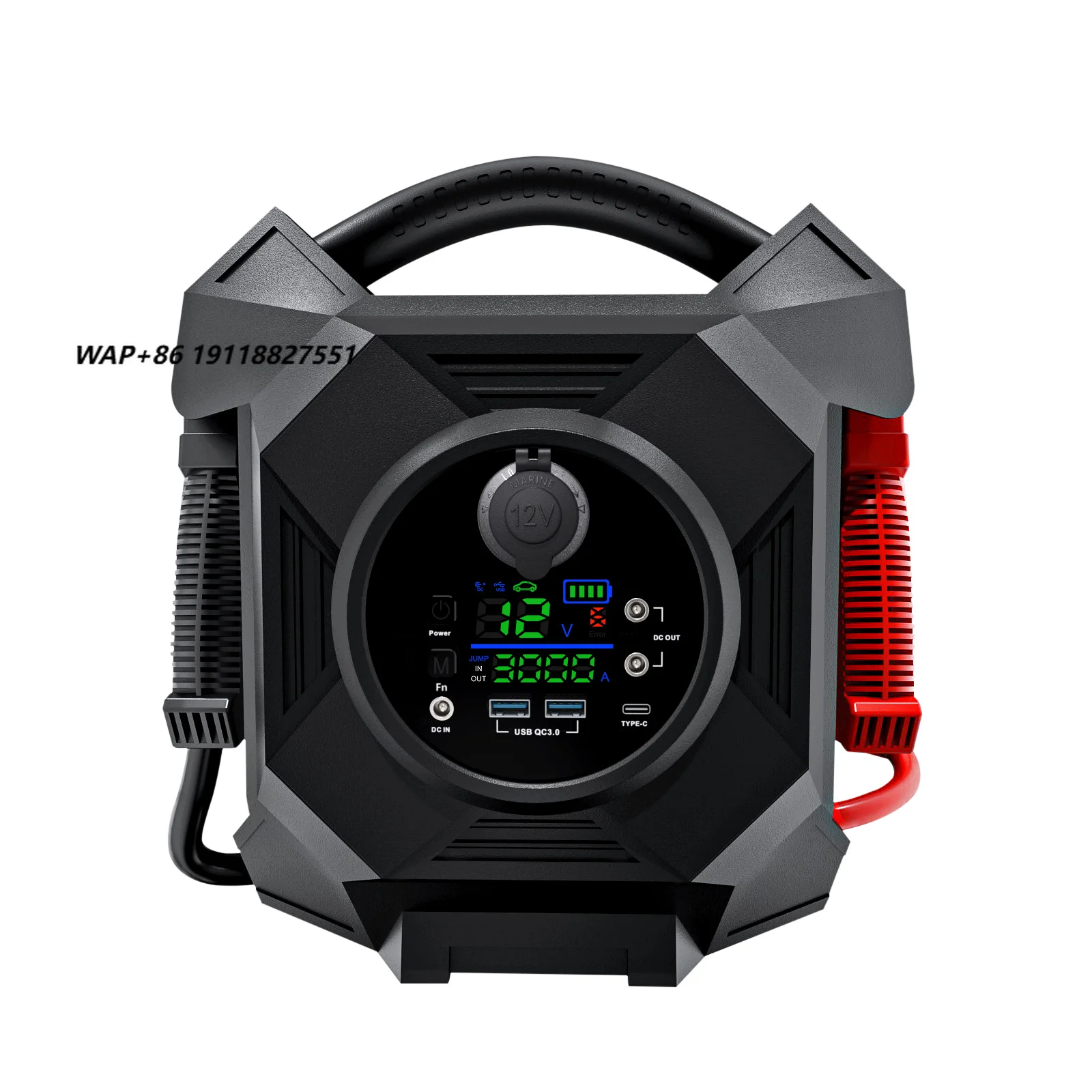 Portable Multifunctional Smart Car Jump Starter with 30000A peak Current Battery Booster Pack 12v 24v for Heavy Duty Semi Truck
Portable Multifunctional Smart Car Jump Starter with 30000A peak Current Battery Booster Pack 12v 24v for Heavy Duty Semi Truck