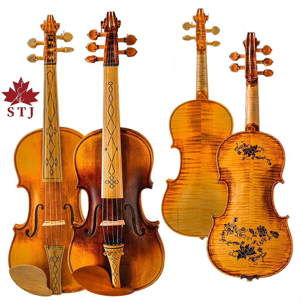 STJ Boxwood Handmade carving accessories 4 Strings 5 Strings 4/4 violin Spruce wood pane Fiddle violin pegs case bow
STJ Boxwood Handmade carving accessories 4 Strings 5 Strings 4/4 violin Spruce wood pane Fiddle violin pegs case bow