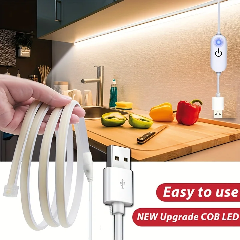 320LEDs/M USB Touch Stepless COB Neon LED Strip Light Flexible LED Lights COB LED Neon Rope Lights Lamp with Adhesive Tape
320LEDs/M USB Touch Stepless COB Neon LED Strip Light Flexible LED Lights COB LED Neon Rope Lights Lamp with Adhesive Tape