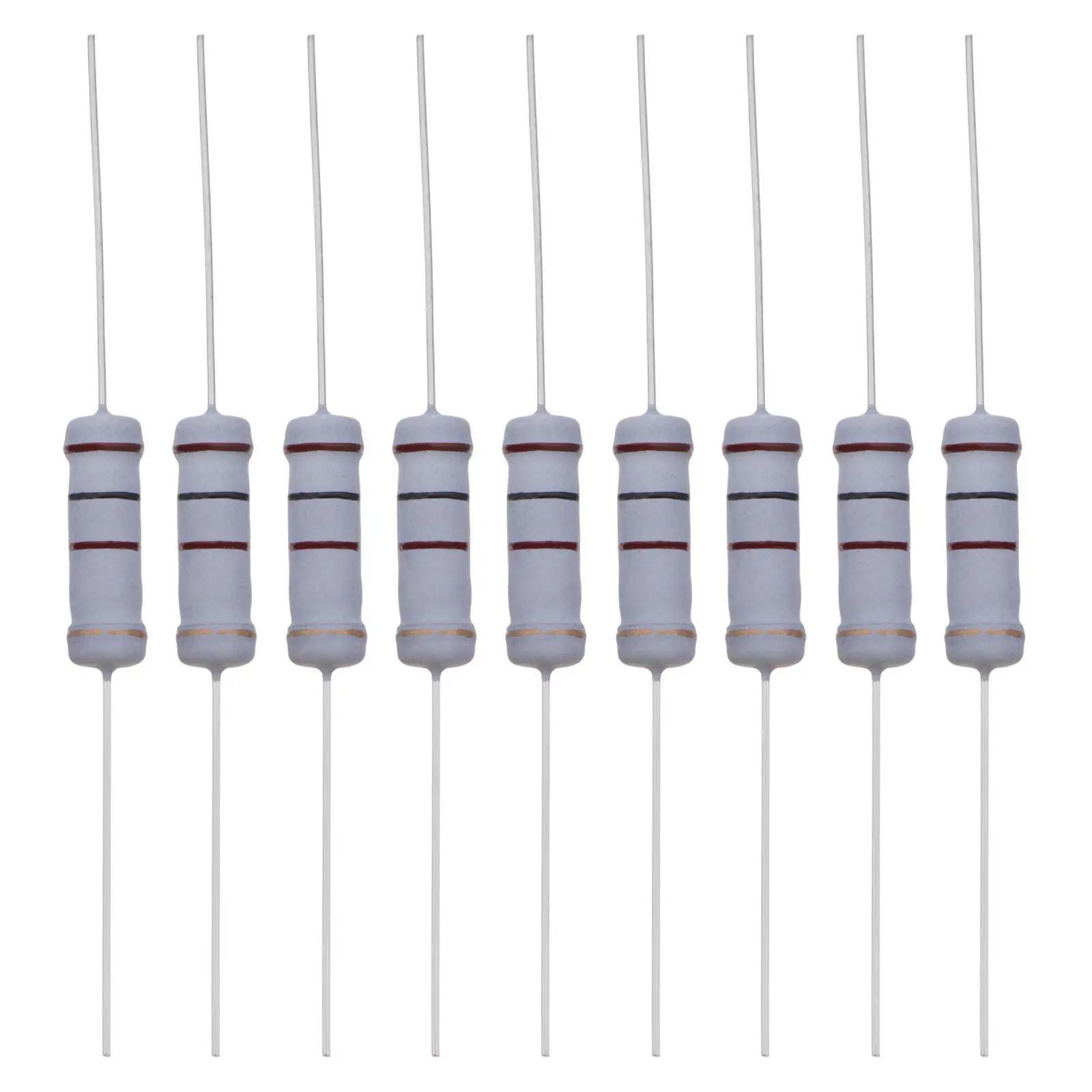 100Pcs 100 Ohm 2W Carbon Film Resistor 4 Band Axial Lead Flame Retardant for DIY Electronic Projects Experiments Physics
100Pcs 100 Ohm 2W Carbon Film Resistor 4 Band Axial Lead Flame Retardant for DIY Electronic Projects Experiments Physics