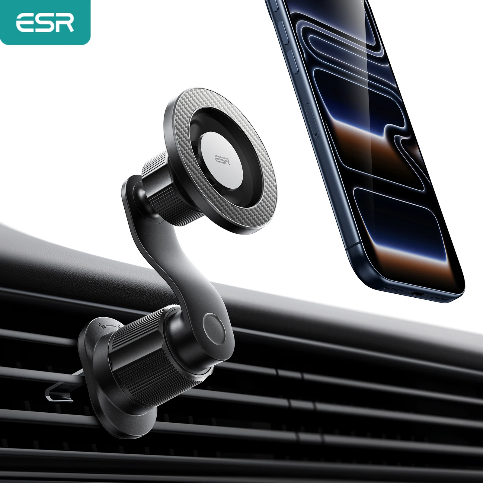 ESR OmniLock for MagSafe Car Mount 360° Rotation Air Vent Magnetic Phone Holder for iPhone 17-12,Google Pixel 10 Pro/Samsung S26
ESR OmniLock for MagSafe Car Mount 360° Rotation Air Vent Magnetic Phone Holder for iPhone 17-12,Google Pixel 10 Pro/Samsung S26