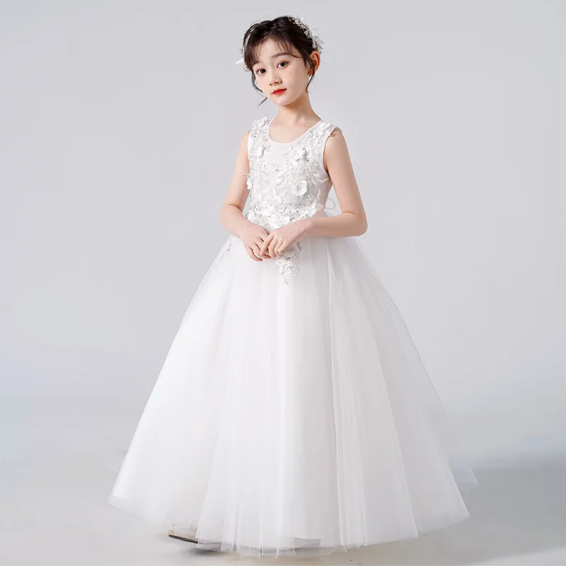 Summer Girls' Dress Floral Mesh Sleeveless Long Dress Performance Costume Princess Dress Sweet Puffy Dress
Summer Girls' Dress Floral Mesh Sleeveless Long Dress Performance Costume Princess Dress Sweet Puffy Dress