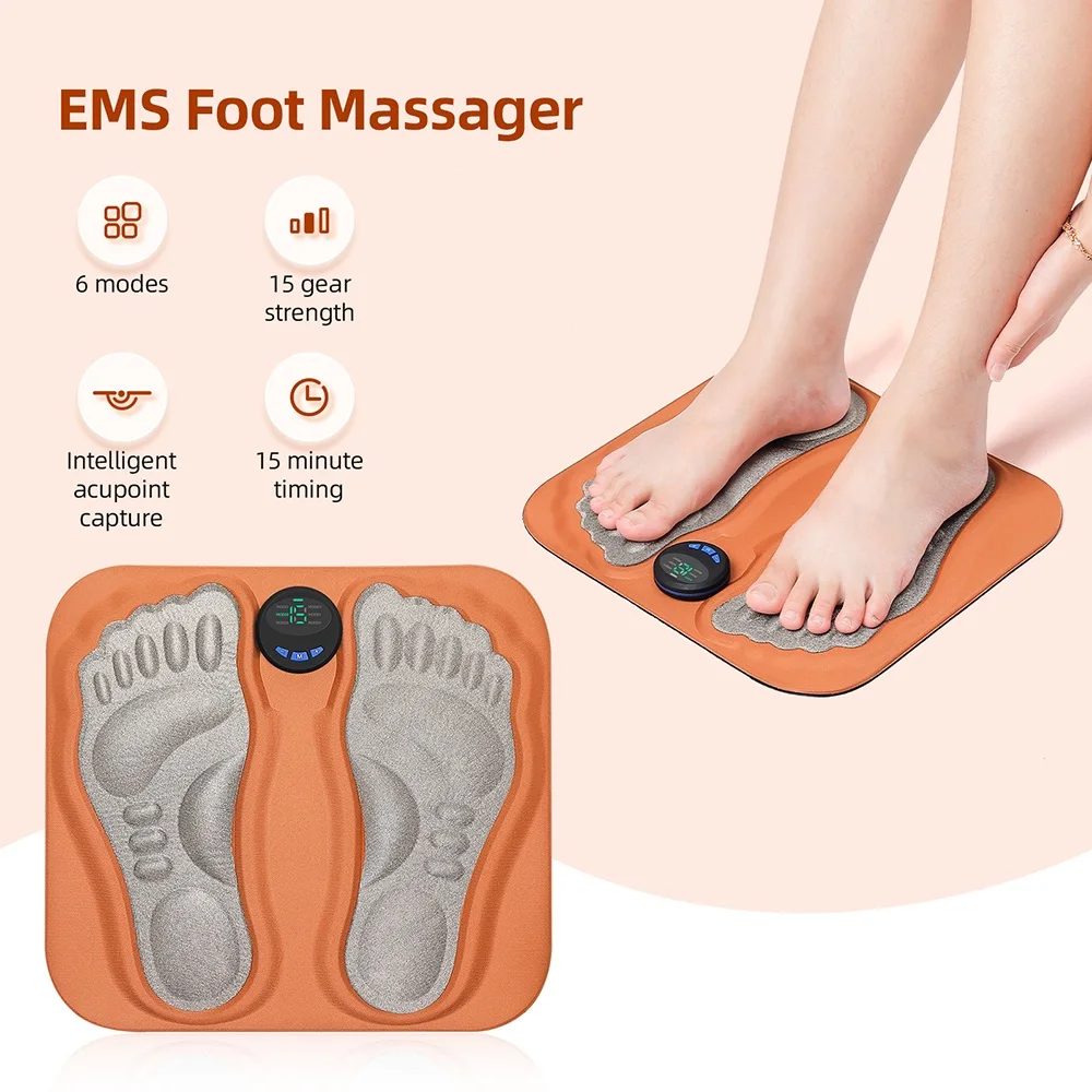EMS Foot Massager 6 Modes 15 Gear Strength Intelligent Acupoint Capture Improve Blood Circulation Feet Acupoints Massage Mat
EMS Foot Massager 6 Modes 15 Gear Strength Intelligent Acupoint Capture Improve Blood Circulation Feet Acupoints Massage Mat