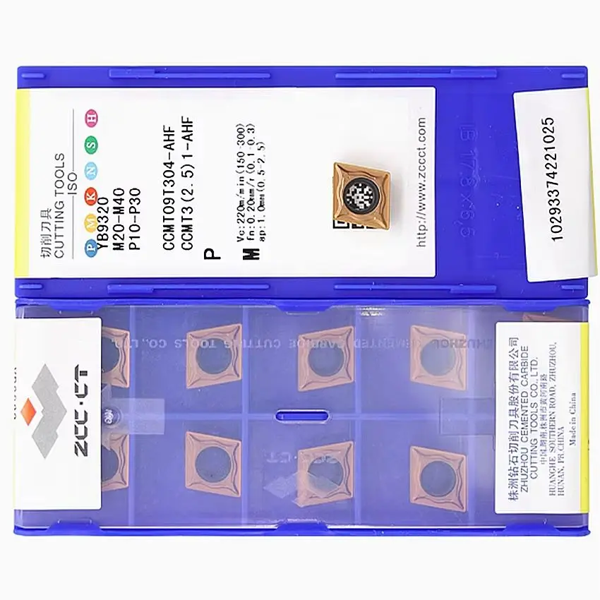 CCMT09T304-AHF YB9320/CCMT09T308-AHF YB9320 ZCC.CT YB9320 CCMT32.51 CCMT32.52 CNC blade carbide inserts turning insert 10pcs/box
CCMT09T304-AHF YB9320/CCMT09T308-AHF YB9320 ZCC.CT YB9320 CCMT32.51 CCMT32.52 CNC blade carbide inserts turning insert 10pcs/box