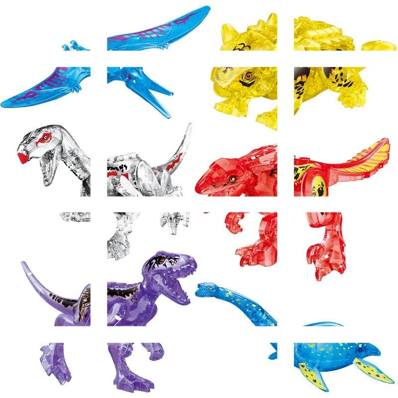 Dinosaur building blocks crystal version small dinosaur plesiosaurs, Fire Raptor, and Scythe dragon toy gifts
Dinosaur building blocks crystal version small dinosaur plesiosaurs, Fire Raptor, and Scythe dragon toy gifts