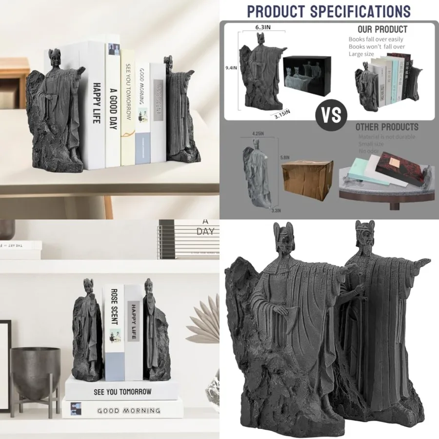 Bookends Height 9.5" Book Ends Decor Merchandise Res, Gifts for Living Room Bedroom Office Decoration
Bookends Height 9.5" Book Ends Decor Merchandise Res, Gifts for Living Room Bedroom Office Decoration