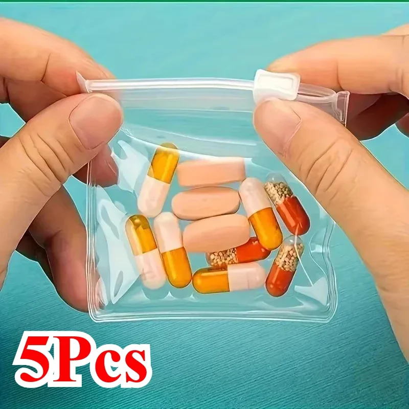 5Pcs Reusable Pill Pouch Bags Zipper Pill Bag Transparent EVA Self-sealing Medicine Storage Device Travel Accessories
5Pcs Reusable Pill Pouch Bags Zipper Pill Bag Transparent EVA Self-sealing Medicine Storage Device Travel Accessories