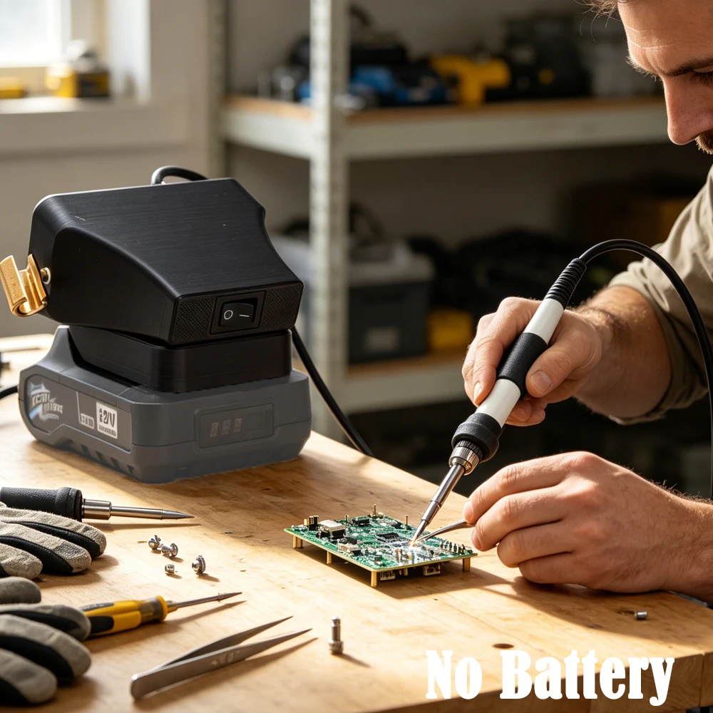 OLED Digital T12 Soldering Station Electronic Soldering Iron Tip For Aldi Ferrex 18V Li-ion Battery (Not include battery)
OLED Digital T12 Soldering Station Electronic Soldering Iron Tip For Aldi Ferrex 18V Li-ion Battery (Not include battery)