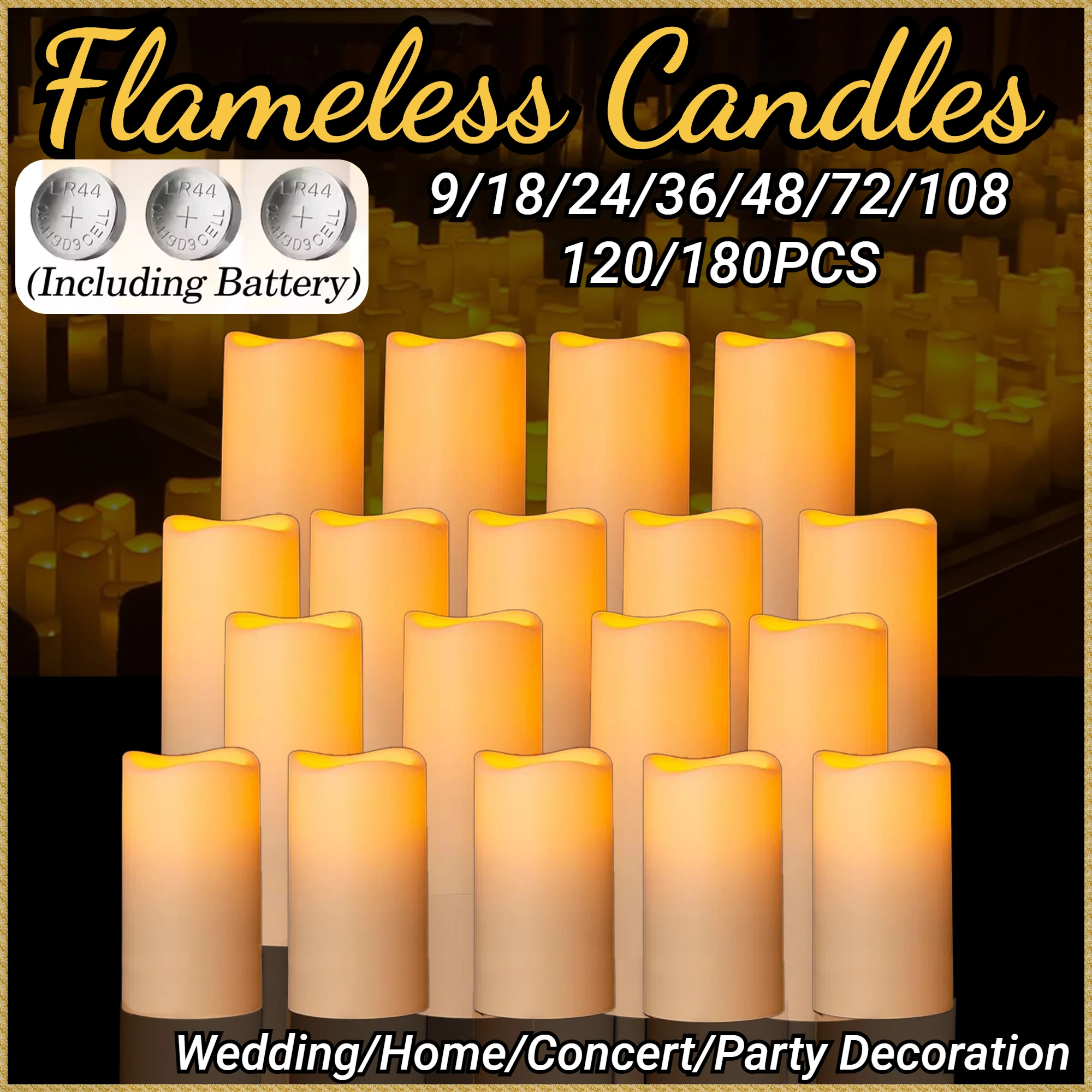 9-180 шт. Беспламенные светодиодные свечи на батарейках для свадьбы, мерцающие свечи, искусственные декоративные свечи для концертов и домашнего декора
9-180 шт. Беспламенные светодиодные свечи на батарейках для свадьбы, мерцающие свечи, искусственные декоративные свечи для концертов и домашнего декора