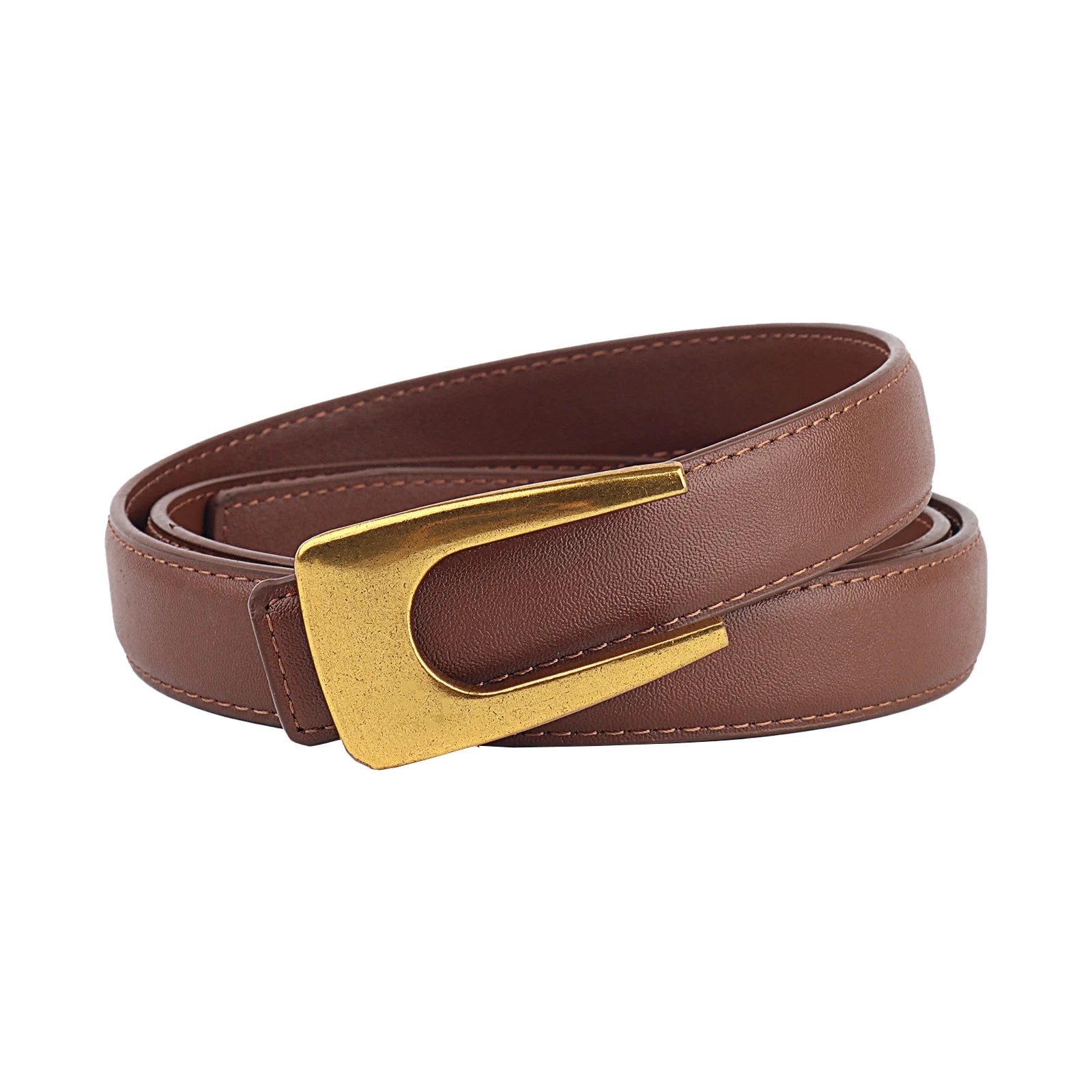 Minimalist Korean Style Women's Real Leather Belt Fashionable Versatile U-Shaped Buckle Denim Pants Decorative Waist Accessory
Minimalist Korean Style Women's Real Leather Belt Fashionable Versatile U-Shaped Buckle Denim Pants Decorative Waist Accessory