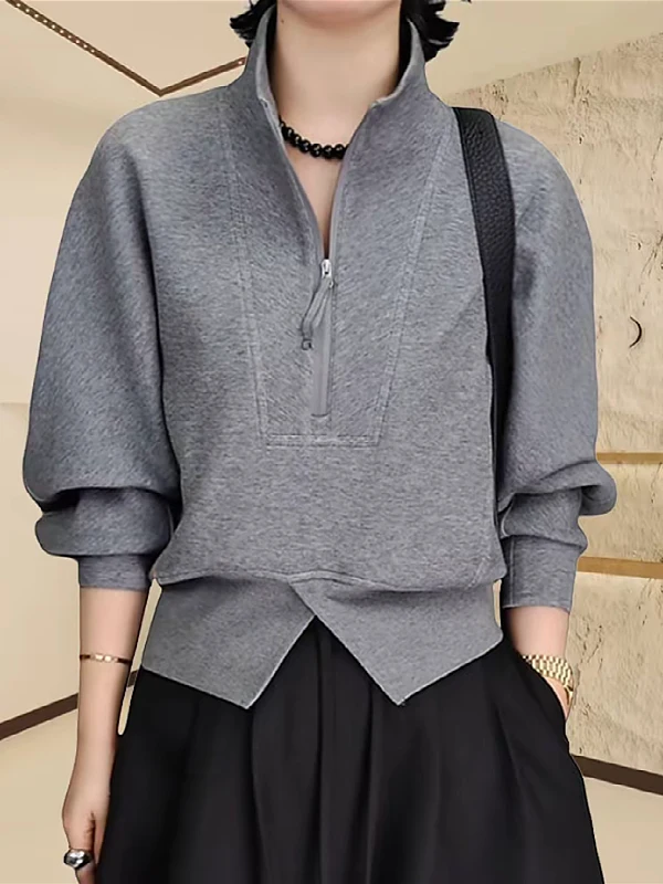 Loose Fit Hoodie Women plus Size Spring 2026 New Style Zipper Stand Collar Korean Lazy Style Casual Long Sleeve Top
Loose Fit Hoodie Women plus Size Spring 2026 New Style Zipper Stand Collar Korean Lazy Style Casual Long Sleeve Top