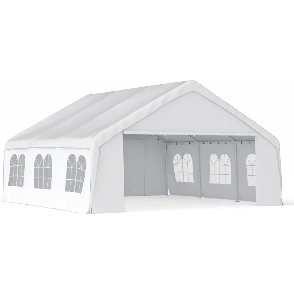 Canopy Tent for Parties Heavy Duty 20'x20' Car Tent Metal Carport Portable Garage with Removable Sidewalls, White
Canopy Tent for Parties Heavy Duty 20'x20' Car Tent Metal Carport Portable Garage with Removable Sidewalls, White