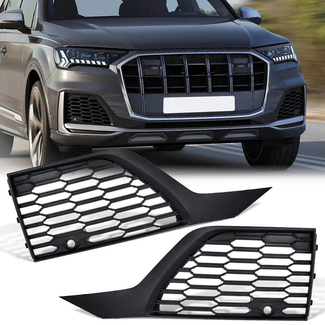 Front Bumper Frame For Audi Q7 2020 2021 2022 Sedan (SUV) Fog Lamp Cover Honeycomb Grille Racing Grills 4M0890681B 4M0890681A
Front Bumper Frame For Audi Q7 2020 2021 2022 Sedan (SUV) Fog Lamp Cover Honeycomb Grille Racing Grills 4M0890681B 4M0890681A