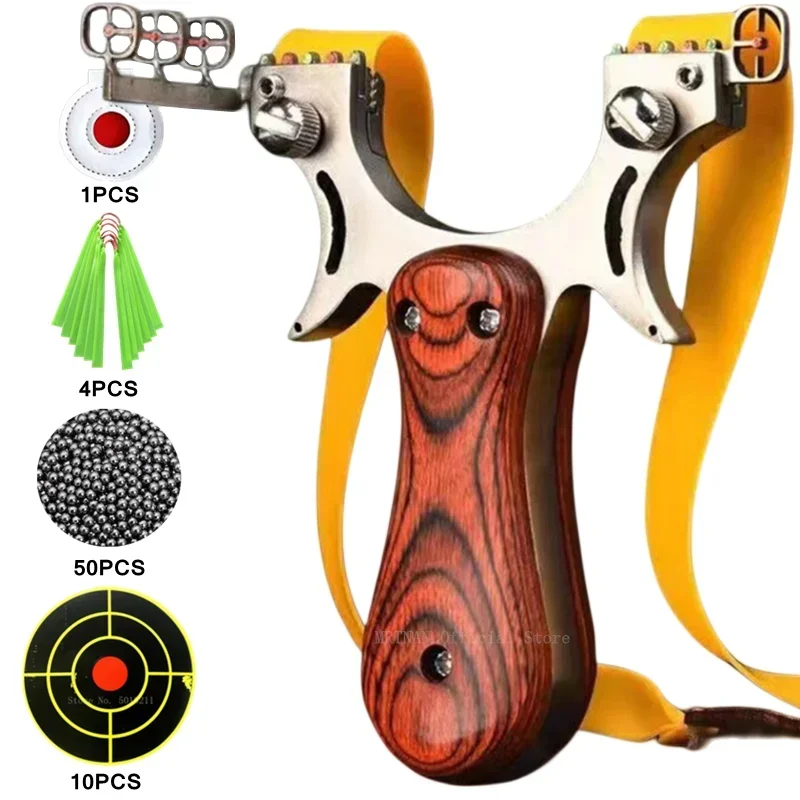 Stainless Steel Slingshot with Flat Rubber Band Outdoor Hunting Catapult Solid Wood High Precision High Quality
Stainless Steel Slingshot with Flat Rubber Band Outdoor Hunting Catapult Solid Wood High Precision High Quality