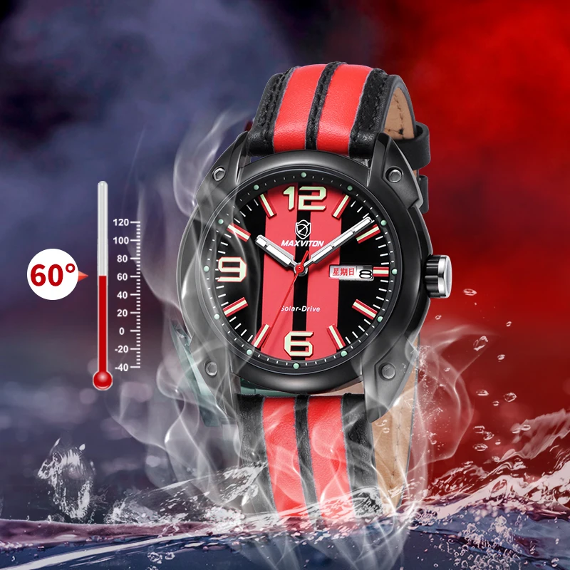MAXVITON Men's Solar Watch, Fashion Trend, Luminous Waterproof Dual Calendar Large Dial Leather Strap Watch
MAXVITON Men's Solar Watch, Fashion Trend, Luminous Waterproof Dual Calendar Large Dial Leather Strap Watch