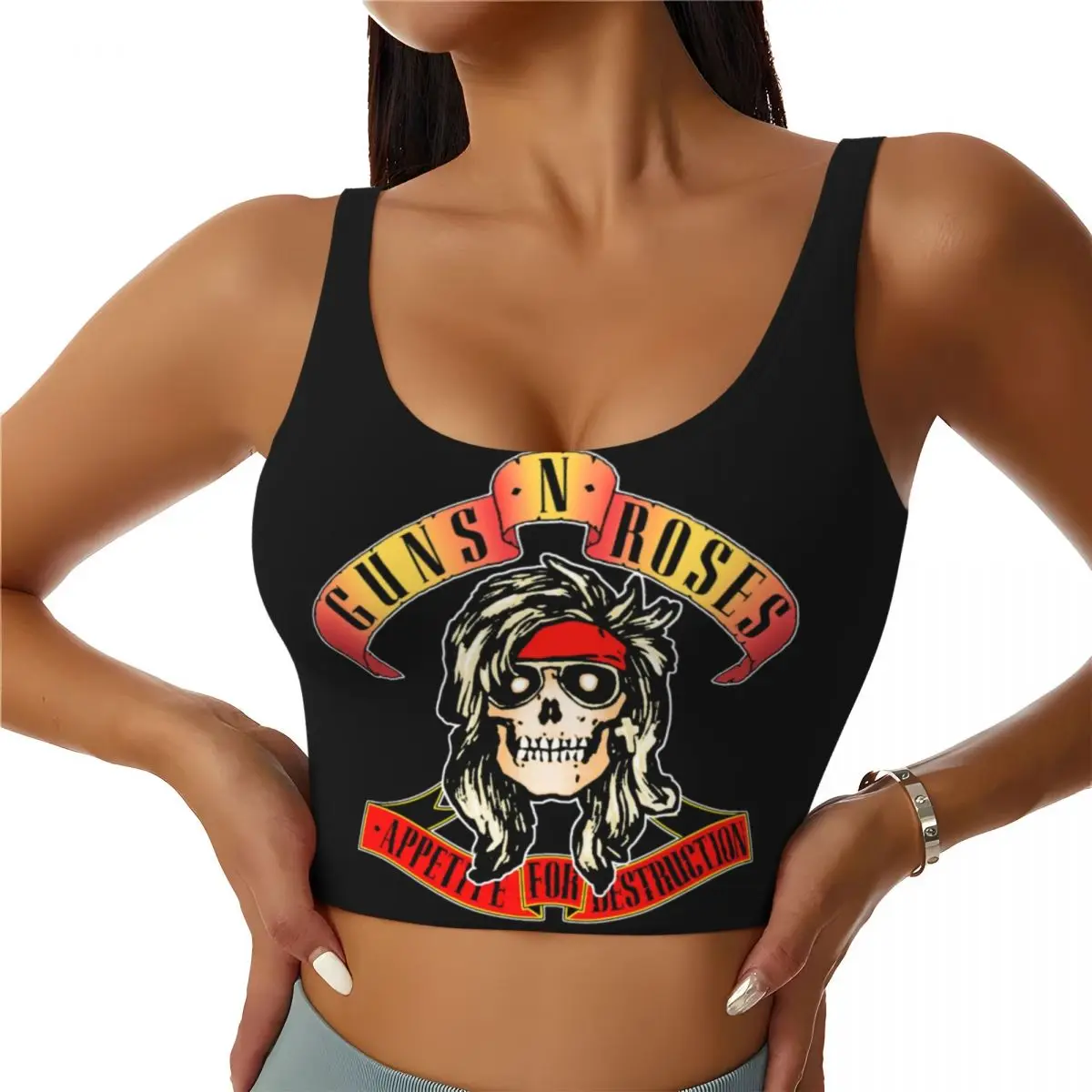 Custom Heavy Metal Guns N Rose Rock Band Workout Crop Tank Tops Women Running Sports Bras
Custom Heavy Metal Guns N Rose Rock Band Workout Crop Tank Tops Women Running Sports Bras