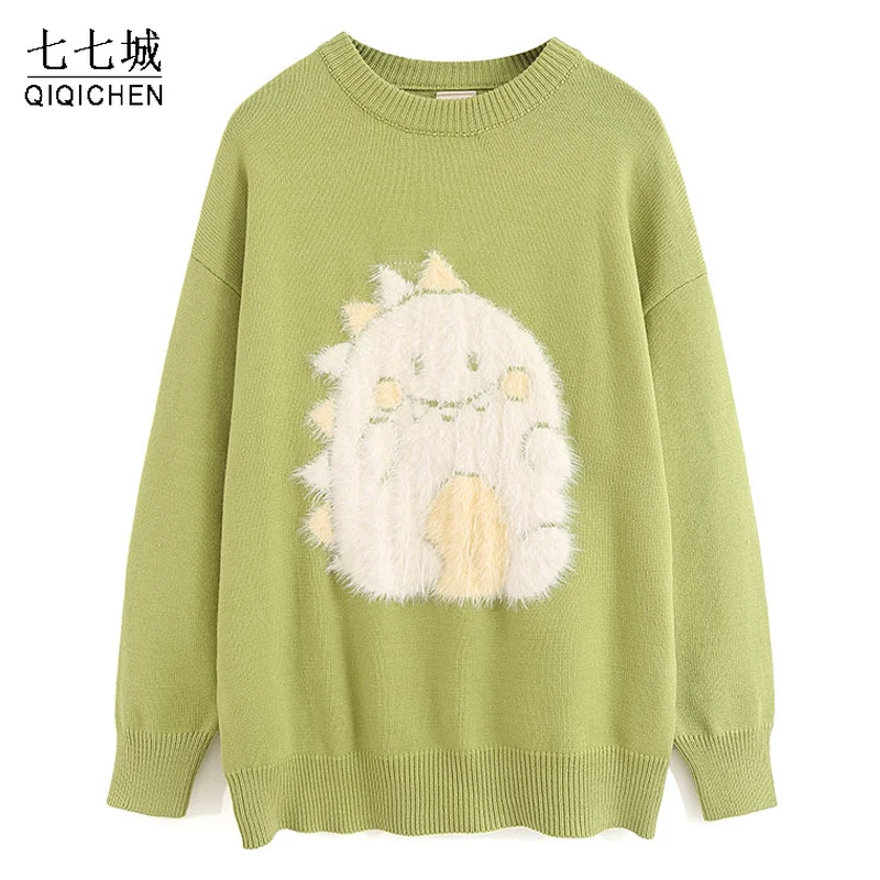 Winter Sweaters Men Japanese Cartoon Dinosaur Jacquard Oversize Knitted Pullover Harajuku Casual Loose Jumpers Unisex Streetwear
Winter Sweaters Men Japanese Cartoon Dinosaur Jacquard Oversize Knitted Pullover Harajuku Casual Loose Jumpers Unisex Streetwear