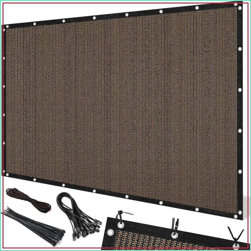 90% Sun Shade Cloth 10x16FT Pergola Cover with Grommets, Heavy Duty HDPE Mesh Tarp for Patio, Garden, Backyard, Mocha
90% Sun Shade Cloth 10x16FT Pergola Cover with Grommets, Heavy Duty HDPE Mesh Tarp for Patio, Garden, Backyard, Mocha