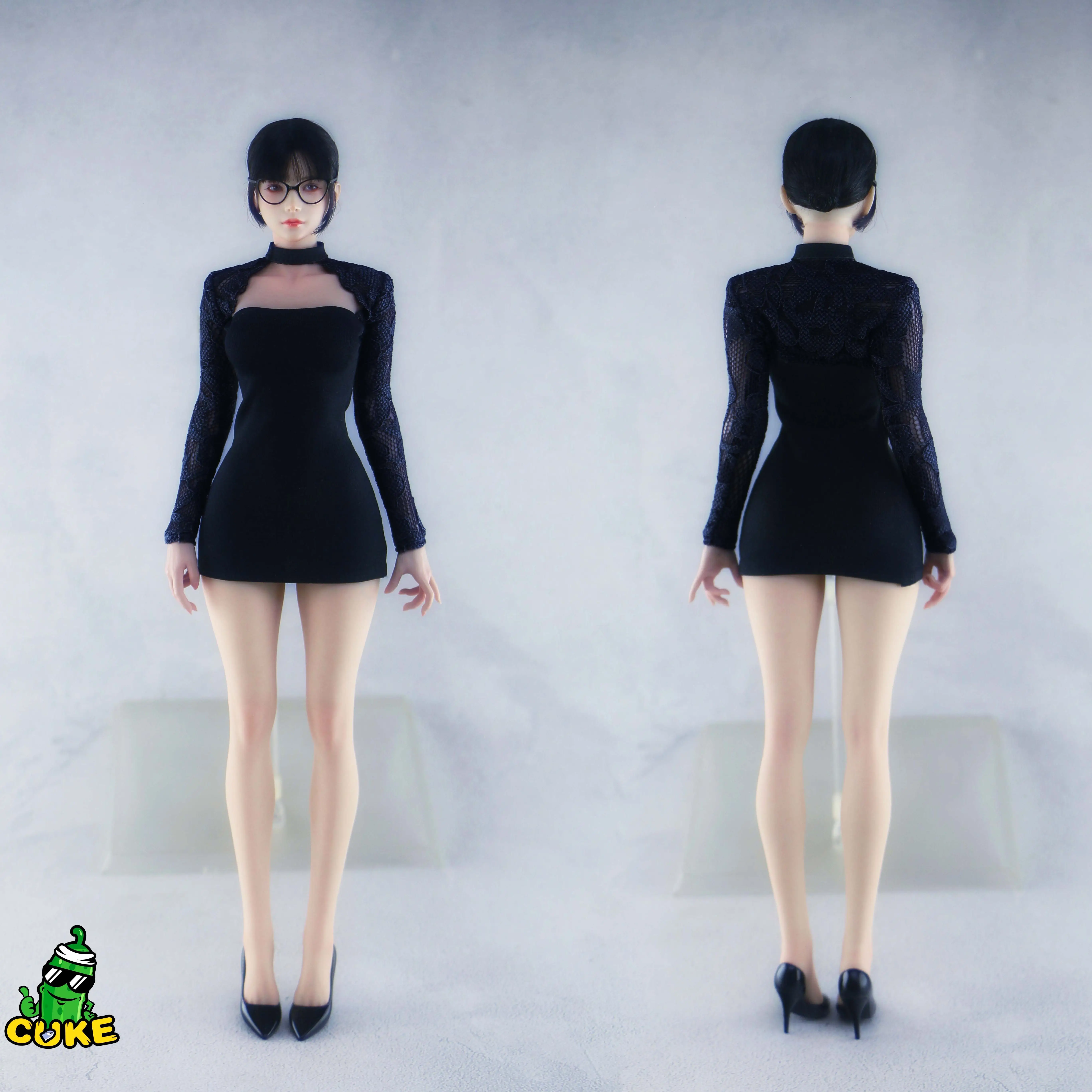 CUKE TOYS 1/6 Scale Female Tight Stretch Lace Splicing Long Sleeve Hip hugging Short Skirt Dress For 12in Action Figure Body
CUKE TOYS 1/6 Scale Female Tight Stretch Lace Splicing Long Sleeve Hip hugging Short Skirt Dress For 12in Action Figure Body