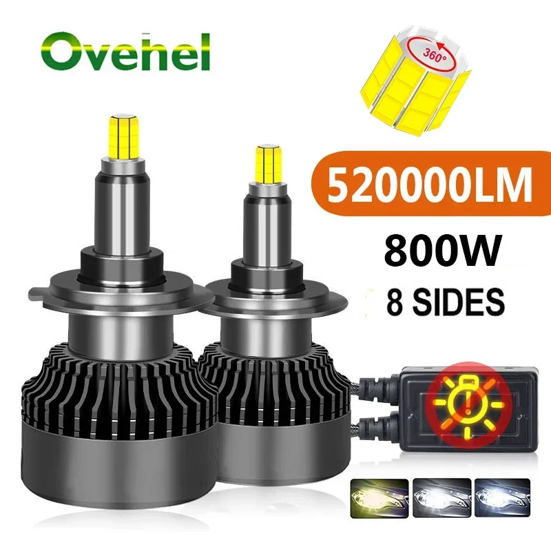 OVEHEL H7 LED Canbus H4 H1 520000 LM 800 Вт 360 HB3 HB4 9012 Turbo Bi Led Объектив проектора H11 9005 Автомобильная фара Противотуманная фара 6000K
OVEHEL H7 LED Canbus H4 H1 520000 LM 800 Вт 360 HB3 HB4 9012 Turbo Bi Led Объектив проектора H11 9005 Автомобильная фара Противотуманная фара 6000K