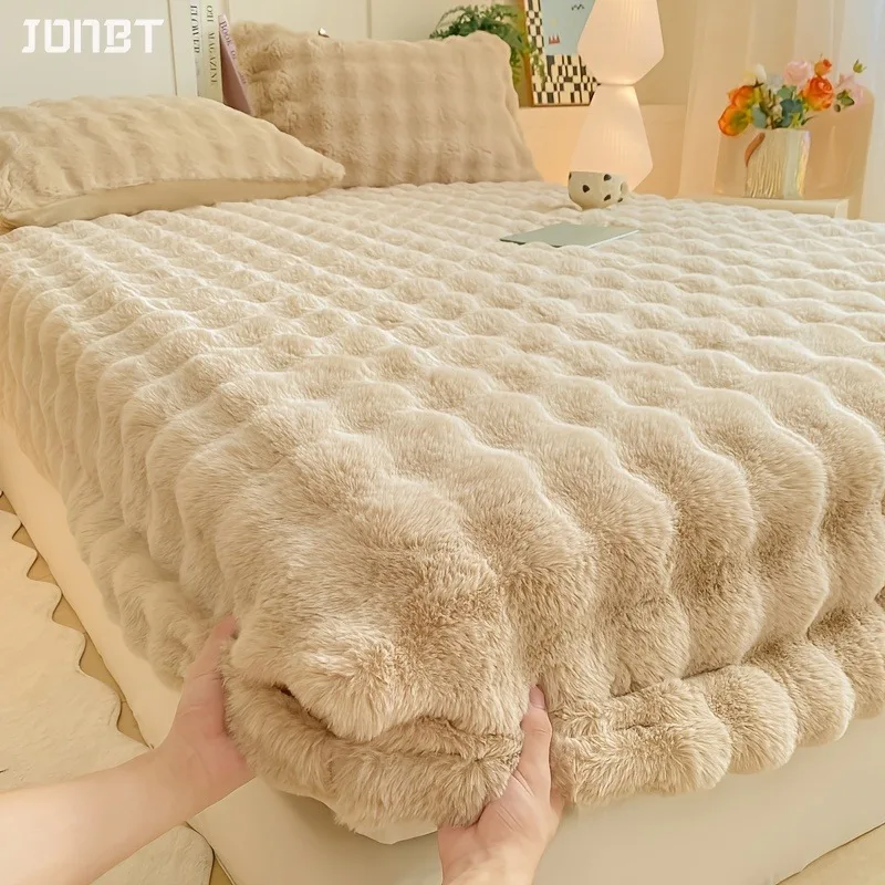 Autumn/Winter Thickened Fluffy Plush Fitted Bed Sheet Single Double Sheets Mattress Topper For Simmons Mattress Protective Cover
Autumn/Winter Thickened Fluffy Plush Fitted Bed Sheet Single Double Sheets Mattress Topper For Simmons Mattress Protective Cover