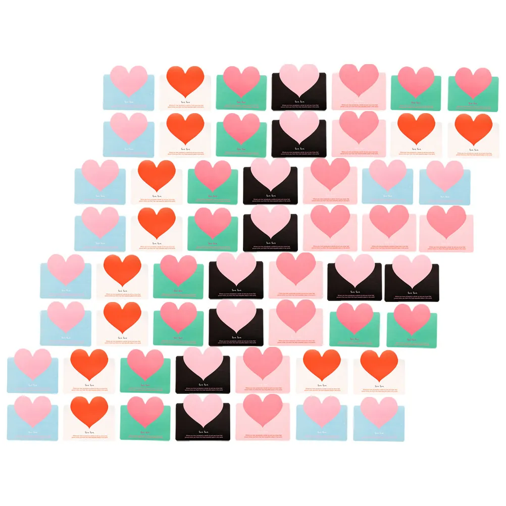 100Pcs Heart Shaped Greeting Cards Colorful Blank Message Cards for Birthday Valentine Christmas Blessing Card
100Pcs Heart Shaped Greeting Cards Colorful Blank Message Cards for Birthday Valentine Christmas Blessing Card