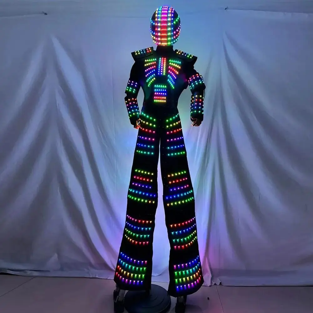 LED Stilts Walker Robot Costume Luminous Light-Up for Event Holiday Show Performance Factory Direct
LED Stilts Walker Robot Costume Luminous Light-Up for Event Holiday Show Performance Factory Direct