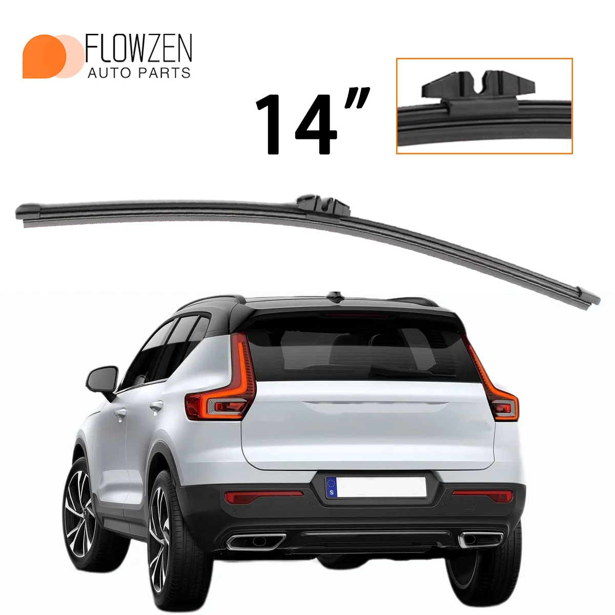 1PC 14" Rear Windshield Washer Wiper Applicable For Volvo XC40 2017-2024 Year's Windscreen Wiper Blade Car Accessories
1PC 14" Rear Windshield Washer Wiper Applicable For Volvo XC40 2017-2024 Year's Windscreen Wiper Blade Car Accessories