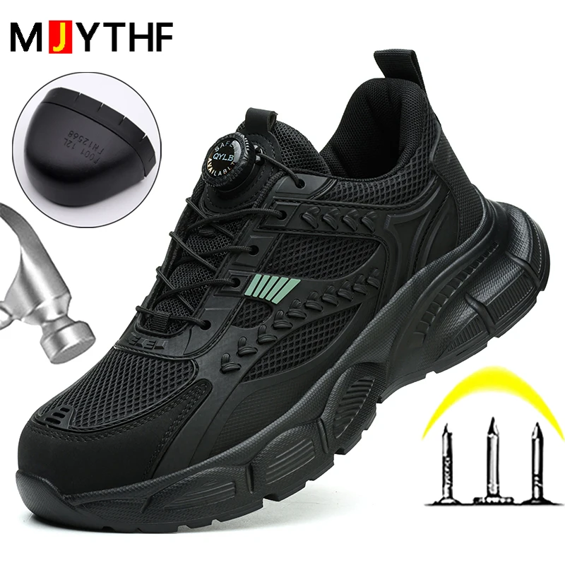 breathable Sneakers Safety Shoes Men Rotating button Steel Toe Shoes Puncture-Proof Work Safety Shoes Protection Boots Security
breathable Sneakers Safety Shoes Men Rotating button Steel Toe Shoes Puncture-Proof Work Safety Shoes Protection Boots Security