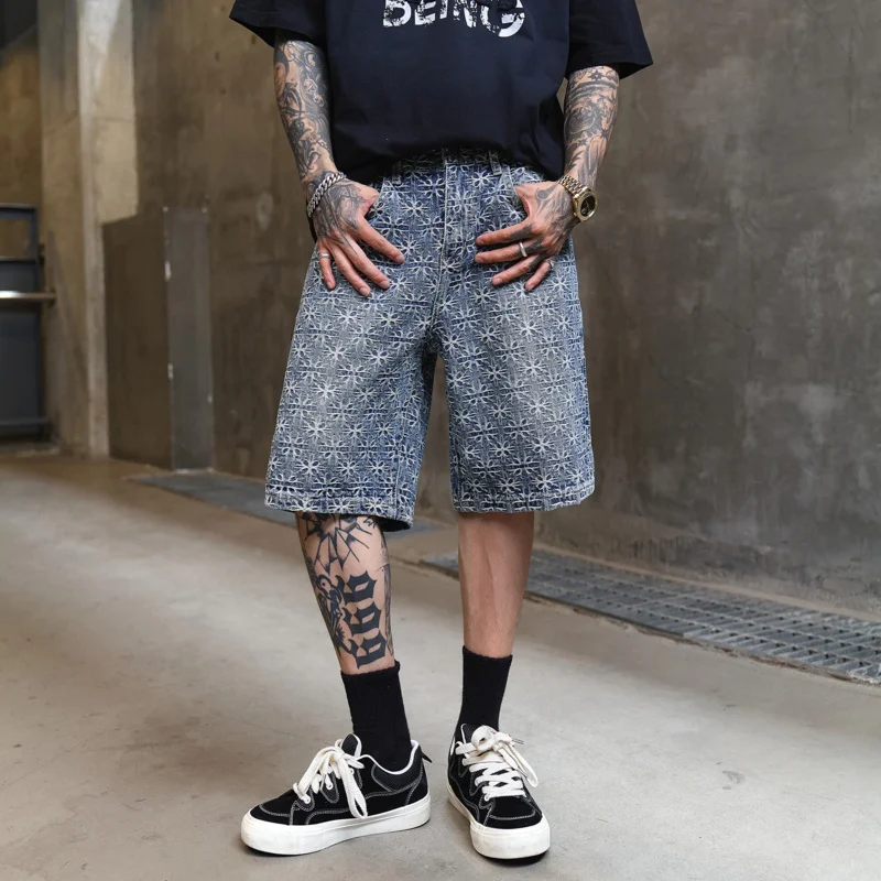 19090 American hipster straight leg men's denim shorts jacquard fashion casual washed five trousers
19090 American hipster straight leg men's denim shorts jacquard fashion casual washed five trousers
