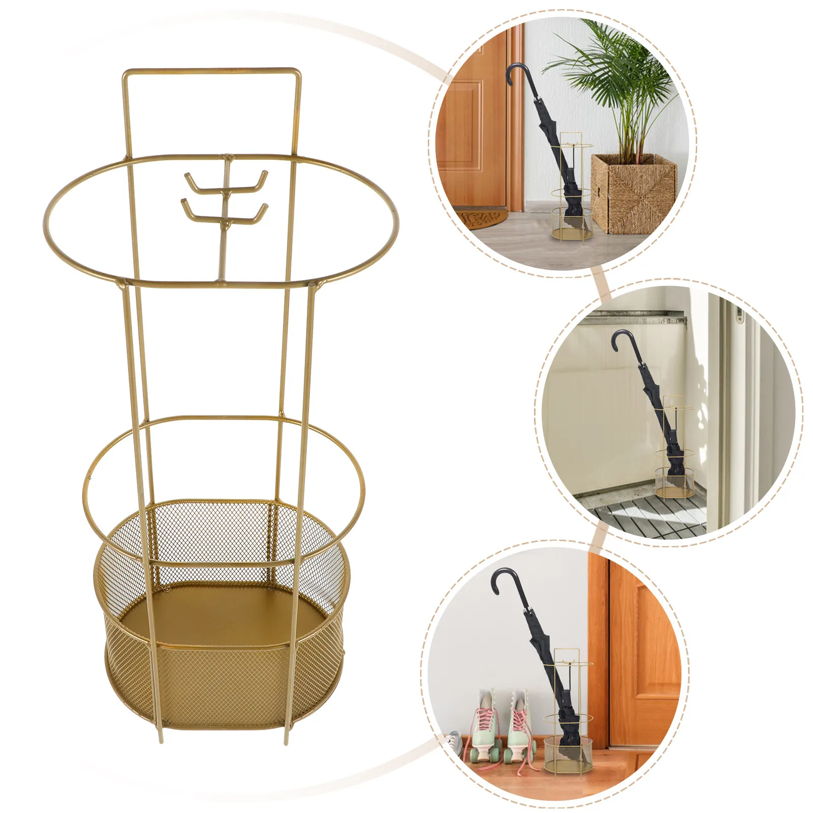 Sturdy Metal Umbrella Rack Freestanding Entryway Umbrella Holder with Mesh Surface for Straight Folding Umbrellas Indoor
Sturdy Metal Umbrella Rack Freestanding Entryway Umbrella Holder with Mesh Surface for Straight Folding Umbrellas Indoor