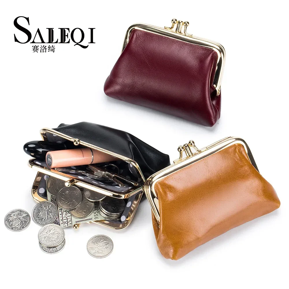 women's wallet Retro Double Clip Mouth Coin Purse Top Layer Waxed Leather Mini Fashion Lipstick Coin Storage Kiss Lock Bag 2026
women's wallet Retro Double Clip Mouth Coin Purse Top Layer Waxed Leather Mini Fashion Lipstick Coin Storage Kiss Lock Bag 2026
