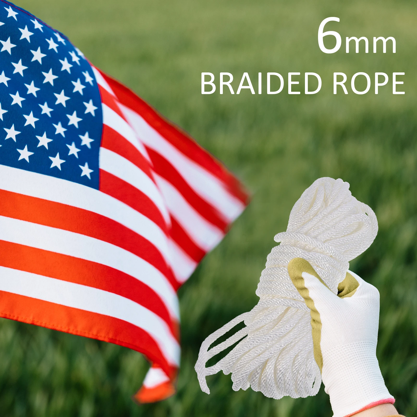 6 Mm Flag Pole Lift Rope Halyard Flagpole Accessories Replacement for Parts Nylon
6 Mm Flag Pole Lift Rope Halyard Flagpole Accessories Replacement for Parts Nylon