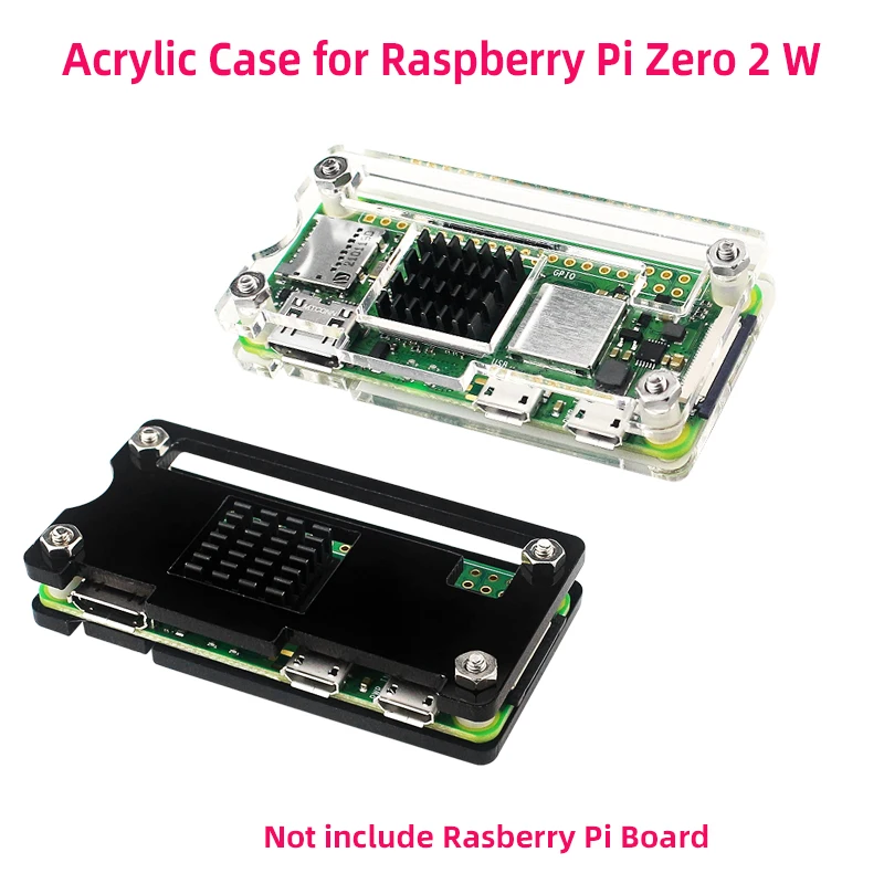 Raspberry Pi Zero 2 W Acrylic Case Transparent Black Blue Shell with Black Aluminum Heat Sink for Raspberry Pi Zero W / Zero 1.3
Raspberry Pi Zero 2 W Acrylic Case Transparent Black Blue Shell with Black Aluminum Heat Sink for Raspberry Pi Zero W / Zero 1.3