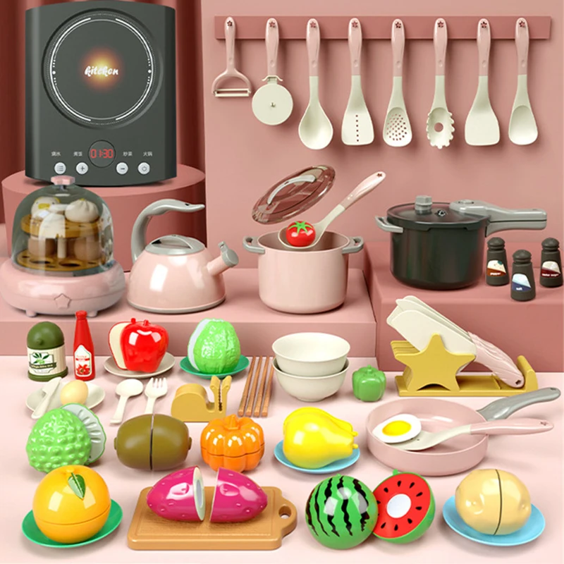 Игрушка Монтессори для кухни, имитация готовки, Индукционная кухонная посуда для резки фруктов и овощей, подарок на день рождения для детей и девочек
Игрушка Монтессори для кухни, имитация готовки, Индукционная кухонная посуда для резки фруктов и овощей, подарок на день рождения для детей и девочек