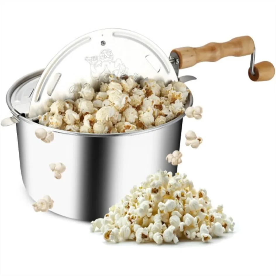 Stovetop Popcorn Maker, 6-Quart Aluminum Popper with Hand Crank and Vented Lid for Theater-Style Popcorn
Stovetop Popcorn Maker, 6-Quart Aluminum Popper with Hand Crank and Vented Lid for Theater-Style Popcorn