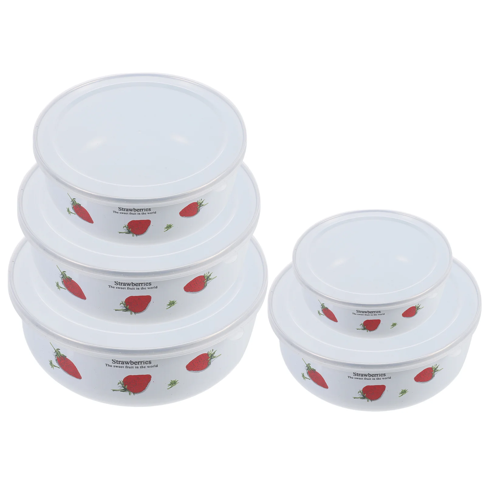 5 Pcs Enamel Bowls Set With Lids Camping Home Kitchen Fruit Container Salad Mixing Bowl Food Storage Instant Noodle Rice Pasta
5 Pcs Enamel Bowls Set With Lids Camping Home Kitchen Fruit Container Salad Mixing Bowl Food Storage Instant Noodle Rice Pasta