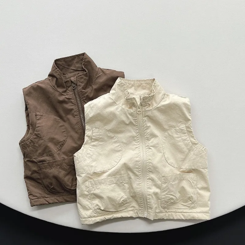 Winter New Children Sleeveless Vest Jacket Baby Boys Girls Solid Casual Cardigan Plus Velvet Warm Zipper Coat Kids Clothes
Winter New Children Sleeveless Vest Jacket Baby Boys Girls Solid Casual Cardigan Plus Velvet Warm Zipper Coat Kids Clothes