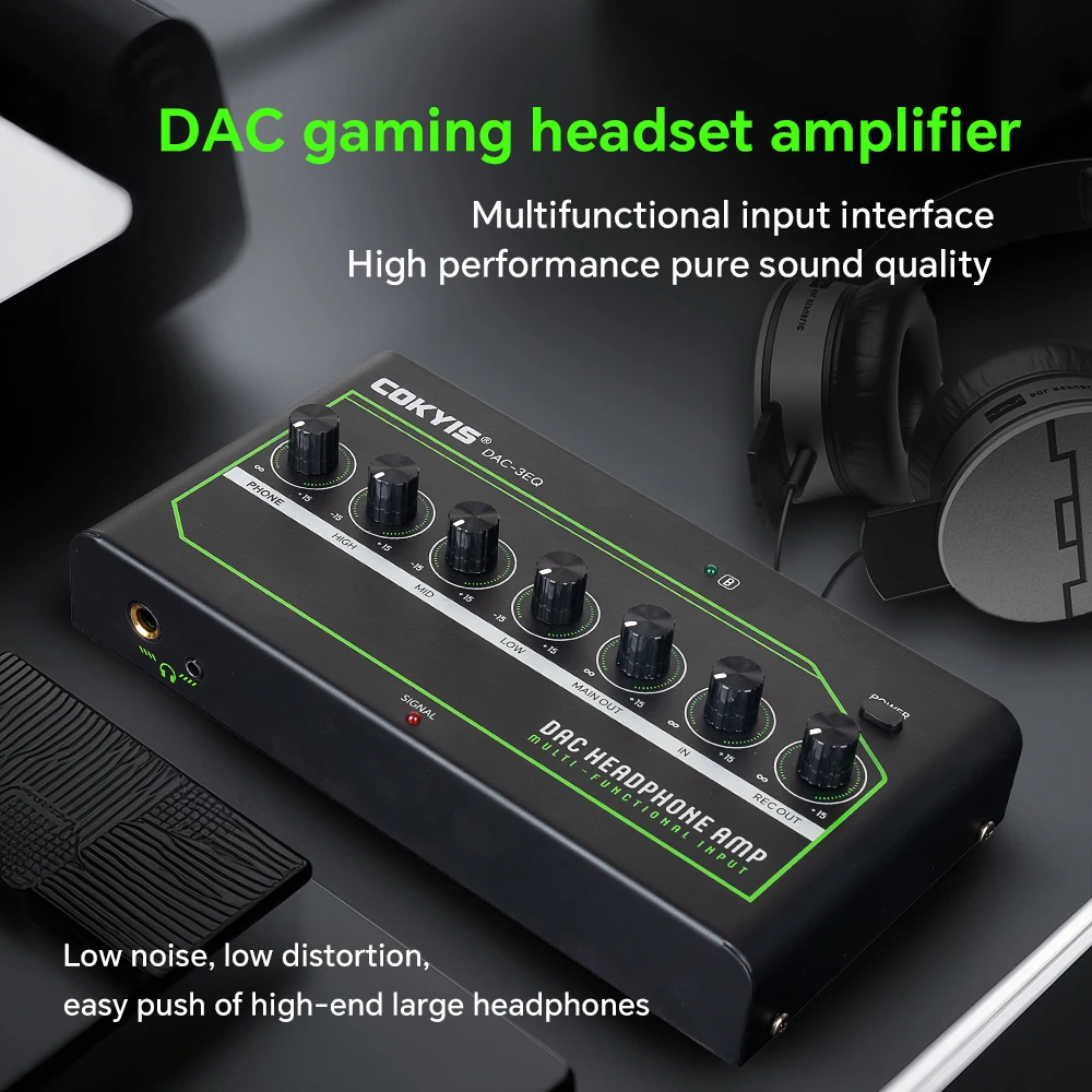 DAC gaming headset amplifier Multifunctional input intergace high performance pure sound quality
DAC gaming headset amplifier Multifunctional input intergace high performance pure sound quality