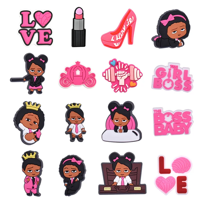 9-96PCS Sweet & Cool Princess Boss Shoe Charms PV Shoe Accessories Decorations Detachable Waterproof for Women Girls Party, Boot
9-96PCS Sweet & Cool Princess Boss Shoe Charms PV Shoe Accessories Decorations Detachable Waterproof for Women Girls Party, Boot
