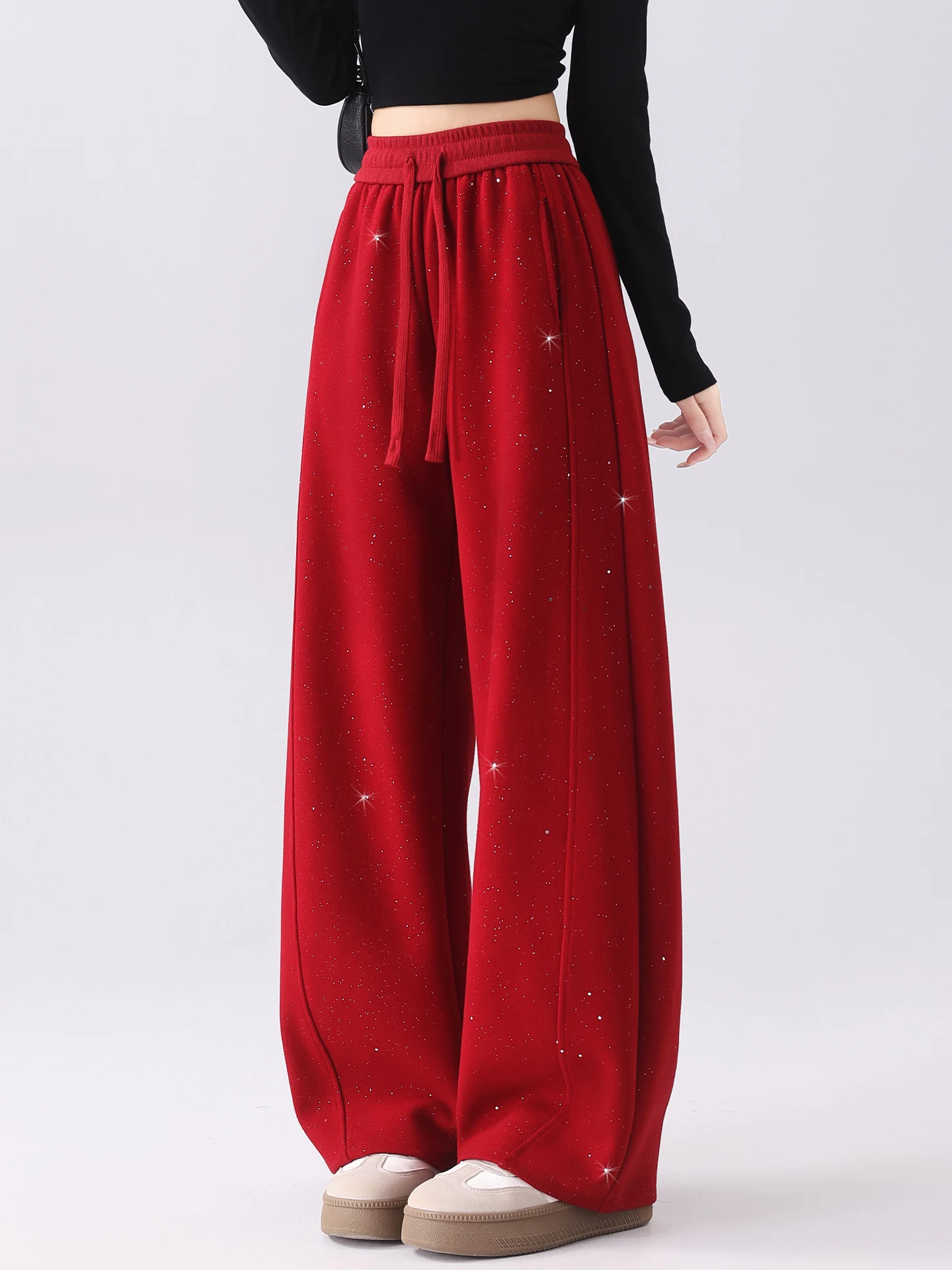 New Year Red Sequin Wide Leg Pants Women Spring American Slim Version Scythe Sweatpants Sports Trousers Phoenix Straight Leg ...
New Year Red Sequin Wide Leg Pants Women Spring American Slim Version Scythe Sweatpants Sports Trousers Phoenix Straight Leg ...