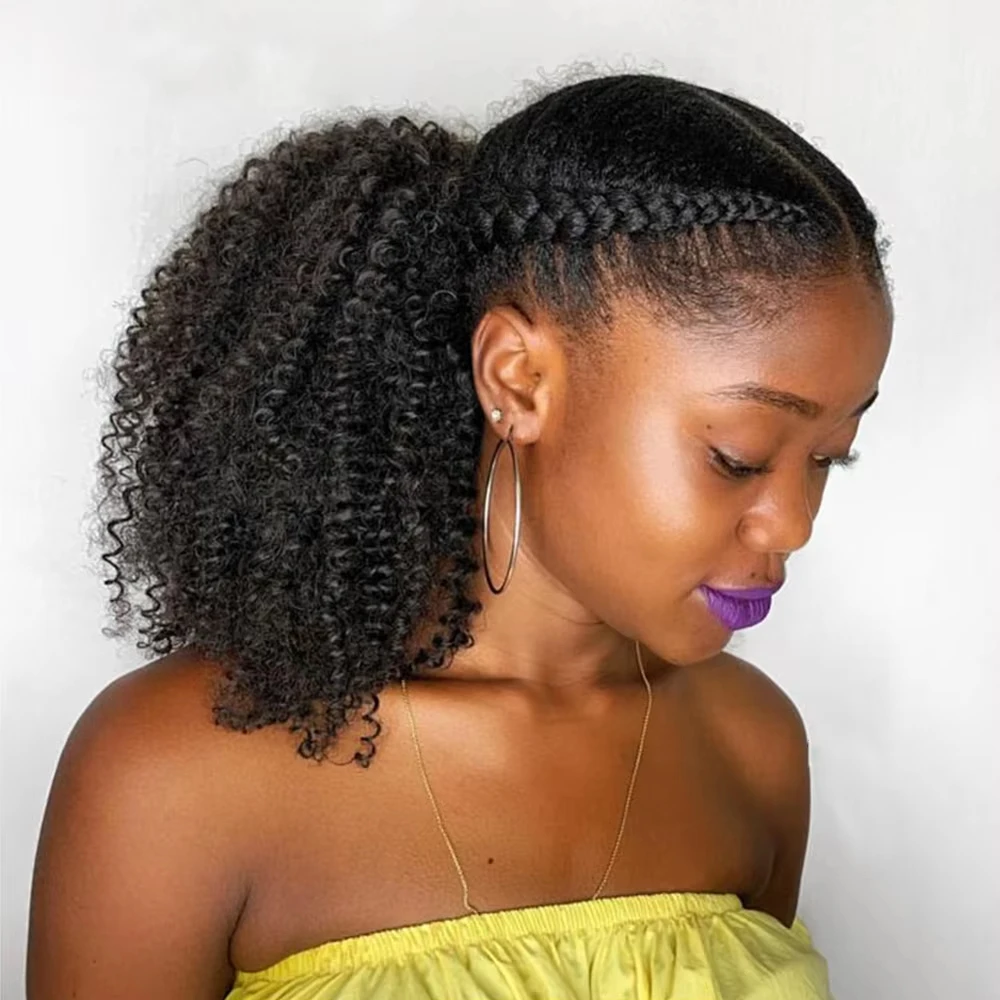 Afro Kinky Curly Human Hair Drawstring Ponytail Extensions Remy 100% Human Hair Ponytail Clip In Hair Extensions For Woman
Afro Kinky Curly Human Hair Drawstring Ponytail Extensions Remy 100% Human Hair Ponytail Clip In Hair Extensions For Woman