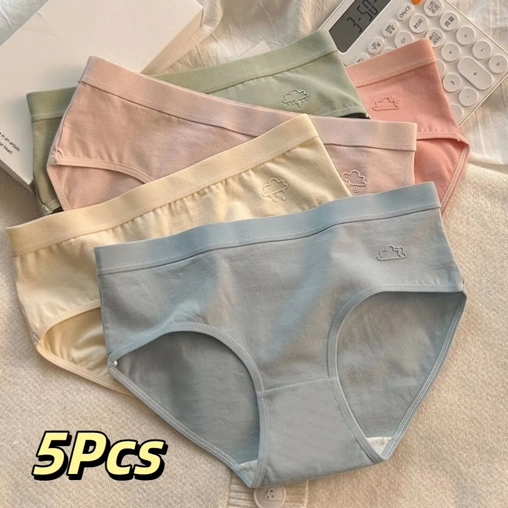 5Pcs Simple Mid Waist Solid Color Panties Cotton Crotch Weather Pattern Seamless Briefs Thin Underpants Underwear for Women Lady
5Pcs Simple Mid Waist Solid Color Panties Cotton Crotch Weather Pattern Seamless Briefs Thin Underpants Underwear for Women Lady