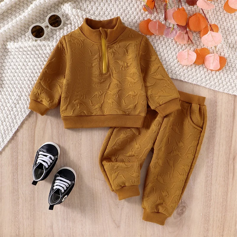 Suefunskry Kids Boy Autumn 2Pcs Outfits Long Sleeve Dinosaur Print Zip Up Tops Elastic Band Pants Sets
Suefunskry Kids Boy Autumn 2Pcs Outfits Long Sleeve Dinosaur Print Zip Up Tops Elastic Band Pants Sets